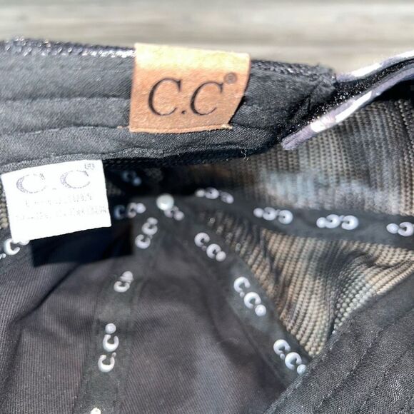 C.C Ponycap Adjustable Mesh Trucker Baseball Cap American Flag Stars Tye dye - Picture 6 of 6